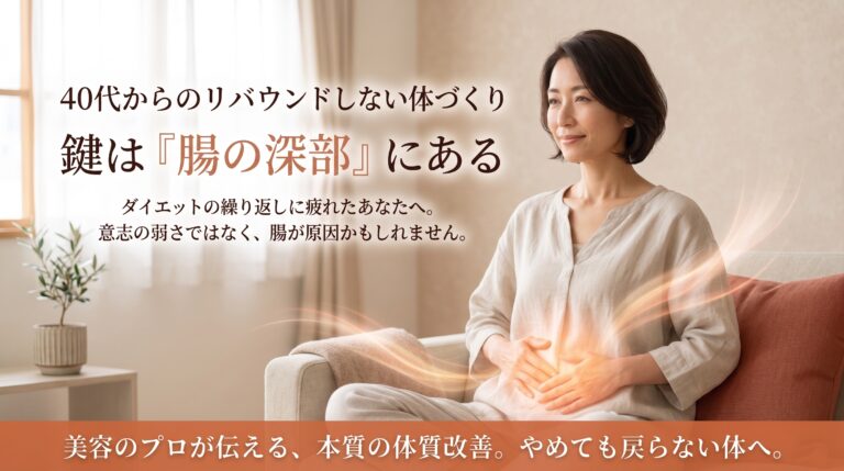 40代からリバウンドしない体をつくる方法｜食事制限も運動も続けなくていい理由
